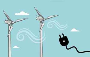 風車、発電、自然を保護